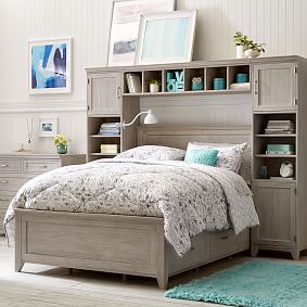 Hampton Storage Bed Super Set &amp; 5-Drawer Wide Dresser