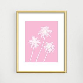 Pink Palm Trees Art