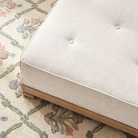 Piped Cushy Ottoman (32&quot;&ndash;43&quot;)