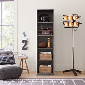 Locker Rotating Bookcase with Mirror (18&quot;)