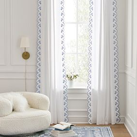 Olivia Embroidered Light-Filtering Curtain