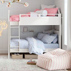 Large Cabana Stripe Mauve Chalk Modern Bean Bag Lounger