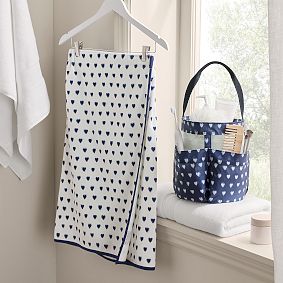 Roller Rabbit Hearts Bath Wrap &amp; Shower Caddy Set