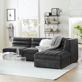 Hudson L-Shaped Sectional Set with Storage (96")