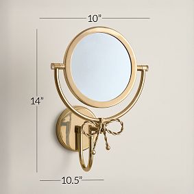 Forget-Me-Knot Bow Vanity Wall Mirror (10"x14")
