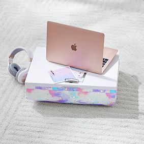 Adjustable Lapdesk - Colour Flow Metallic Watercolour Tie-Dye