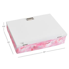 Adjustable Super Storage Lapdesk- Claire Pink Brushstrokes