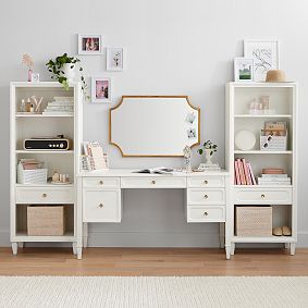 Auburn Storage Desk &amp; Bookcase Set (108")