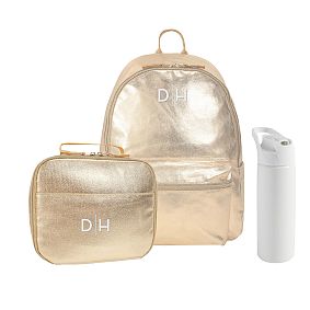 Colby Metallic Gold Backpack &amp; Cold Pack Lunch Bundle, Set of 3