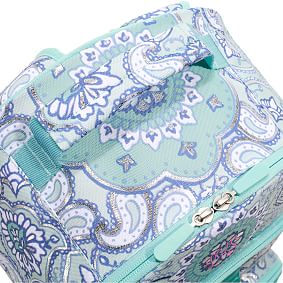 Gear-Up Aqua Silver Metallic Boho Medallion  Backpack