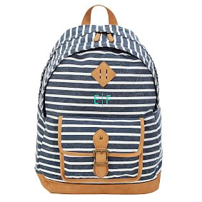 Northfield Navy Stripe Recycled Backpacks