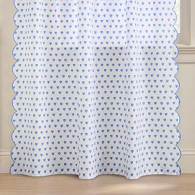 Roller Rabbit Hearts Light-Filtering Curtain