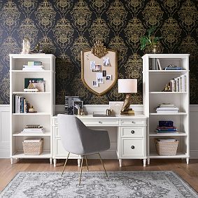 Colette Smart Storage Desk &amp; Bookshelf Set
