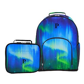 Gear-Up Aurora Blue Backpack &amp; Cold Pack Lunch Box Bundle, Set of 2