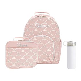 Gear-Up Chenille Scallop Backpack &amp; Cold Pack Lunch Box Bundle, Set of 3