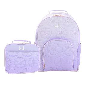 Gear-Up Daisy Quilted Backpack &amp; Cold Pack Lunch Box Bundle, Set of 2