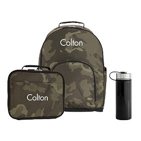 Gear-Up Green Camo Backpack &amp; Cold Pack Lunch Bundle, Set of 3