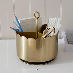 Gold Scallop Rotating Organizer
