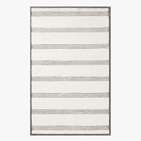 Stripe Wool Rug - Grey
