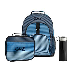 Gear-Up Color Block Ombre Backpack &amp; Cold Pack Lunch Bundle, Set of 3