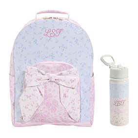 Gear-Up LoveShackFancy Prairie Bow Backpack &amp; Water Bottle Bundle