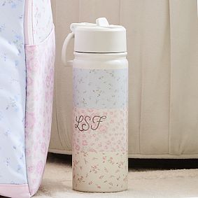 LoveShackFancy Prairie Ditsy Flip Straw Water Bottle