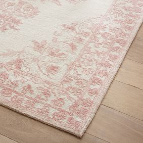 Monique Lhuillier Wool Viscose Carved Rug - Blush