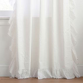Ruffle Washed Cotton Curtain