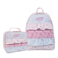 Colby LoveShackFancy Ruffle Backpack & Cold Pack Lunch Box Bundle, Set of 2