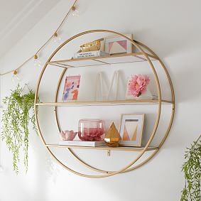 Glam Round Wall Bookcase