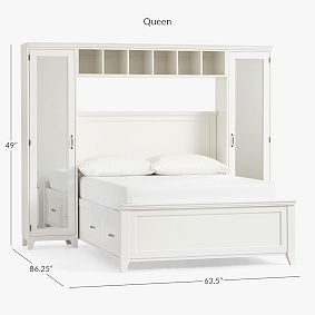 Hampton Storage Bed with Vanity Towers Set