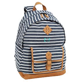 Northfield Navy Stripe Recycled Backpacks
