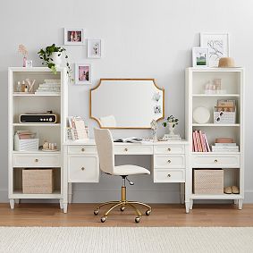 Auburn Storage Desk &amp; Bookcase Set (108")