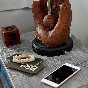 Baseball Table Lamp with USB (20")