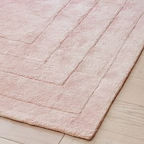 Carved Viscose Rug - Light Grey
