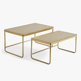 Gold Metal Desk Shelves