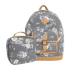 Northfield Camilla Floral Washed Black and White Backpack and Cold Pack Lunch Box Bundle