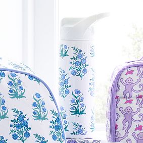 Roller Rabbit Blue Floral Colby Water Bottle