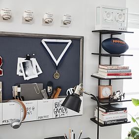 Open Box:  Pinboard with Dry Erase Calendar Cubby