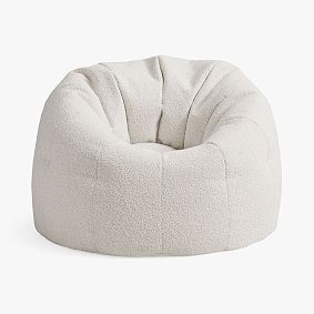 Chunky Boucle Ivory Donut Round Lounger