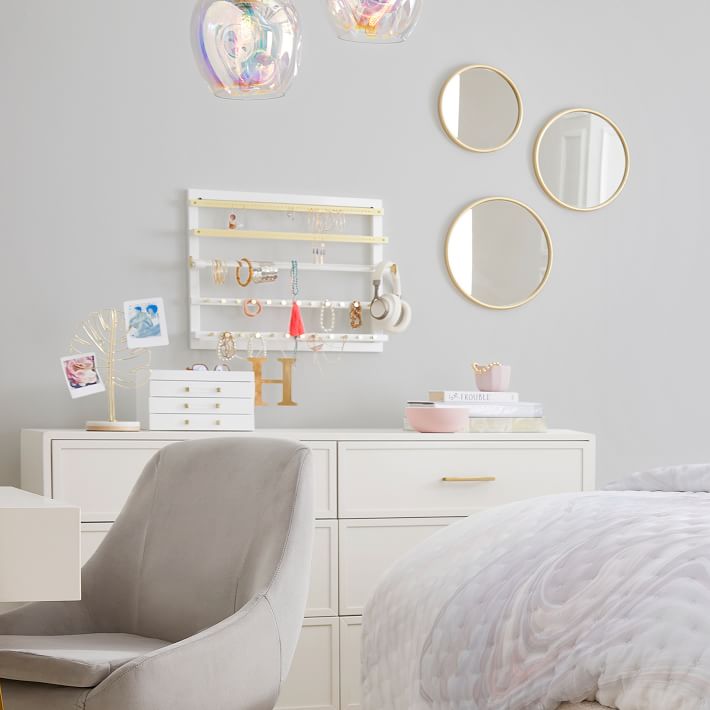 Elle Lacquer Wall Jewelry Organizer | Jewelry Storage | Pottery