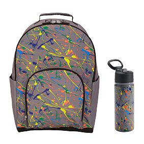 Gear-Up Splatter Backpack &amp; Water Bottle Bottle