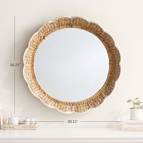 Hudson Scallop Round Mirror (30&quot;)