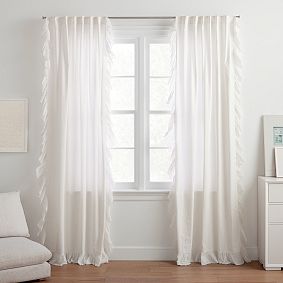 Ruffle Washed Cotton Curtain