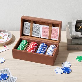 Elliot Leather Poker Set