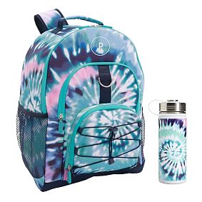 Gear-Up Oceana Spiral Tie-Dye Backpack &amp; Water Bottle Bundle, Set of 2