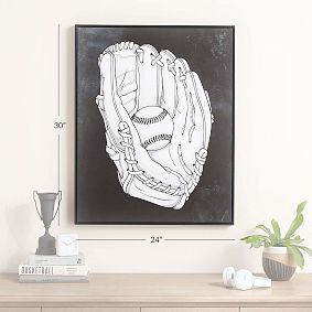 Black &amp; White Sports Art - Baseball