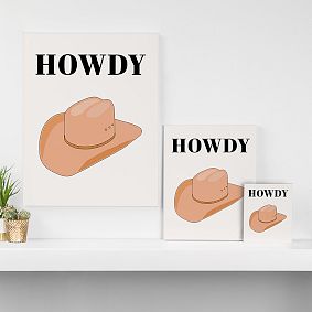 Howdy Cowboy Hat Art