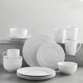 Design Crew Basics Dinnerware, 16-Piece Place Setting