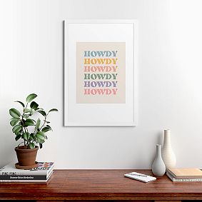 Howdy Colorful Retro Art